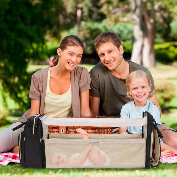 Baby Diaper Bag With Changing Station 3 in 1 diaper bag Backpack Large Capacity - Picture 5 of 11